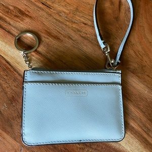 COACH -CANVAS BLUE- SMALL ID WRISTLET